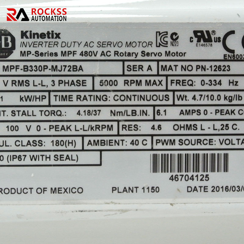 Allen Bradley MPF-B330P-MJ72BA 電機