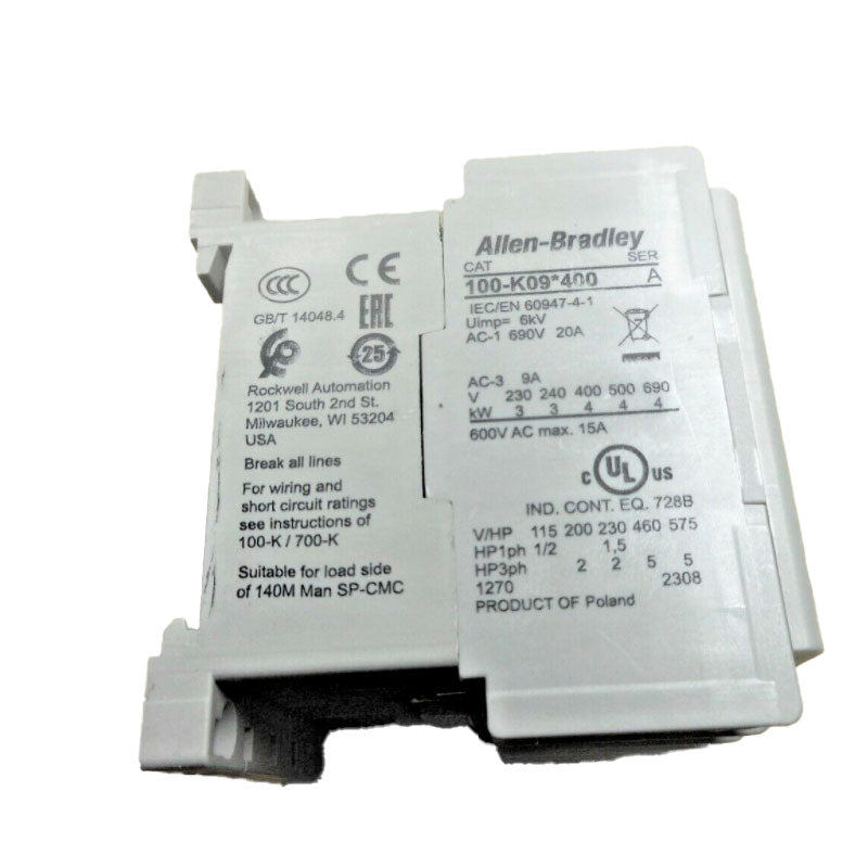 Allen Bradley 100-K09ZD400接觸器