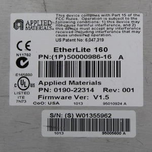 Applied Materials 50000986-16 0190-22314 REV 001 Semiconductor