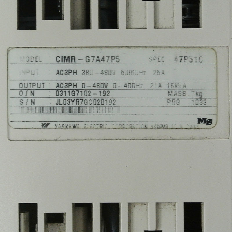 YASKAWA CIMR-G7A47P5 Inverter - Rockss Automation