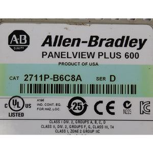 Allen Bradley 2711P-B6C8A  touch screen