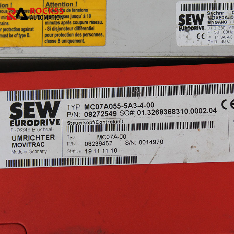 SEW MC07A055-5A3-4-00 MDX60A0054-5A3-4-00 變頻器