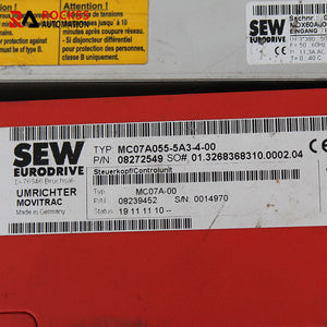 SEW MC07A055-5A3-4-00 MDX60A0054-5A3-4-00 Inverter