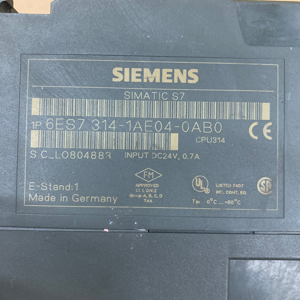 西門子 6ES7314-1AE04-0AB0 Simatic S7-300 CPU