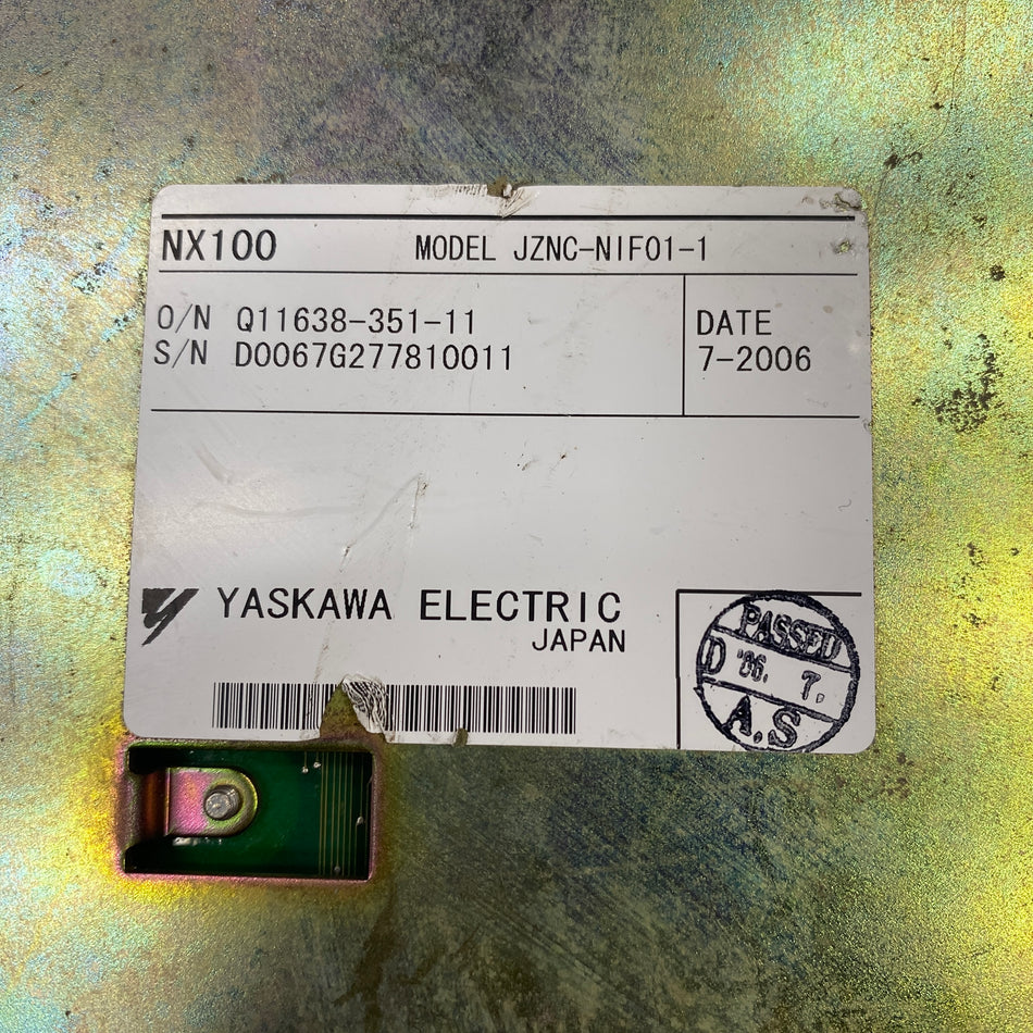 Yaskawa NX100 JZNC-NIF01-1 Control Board