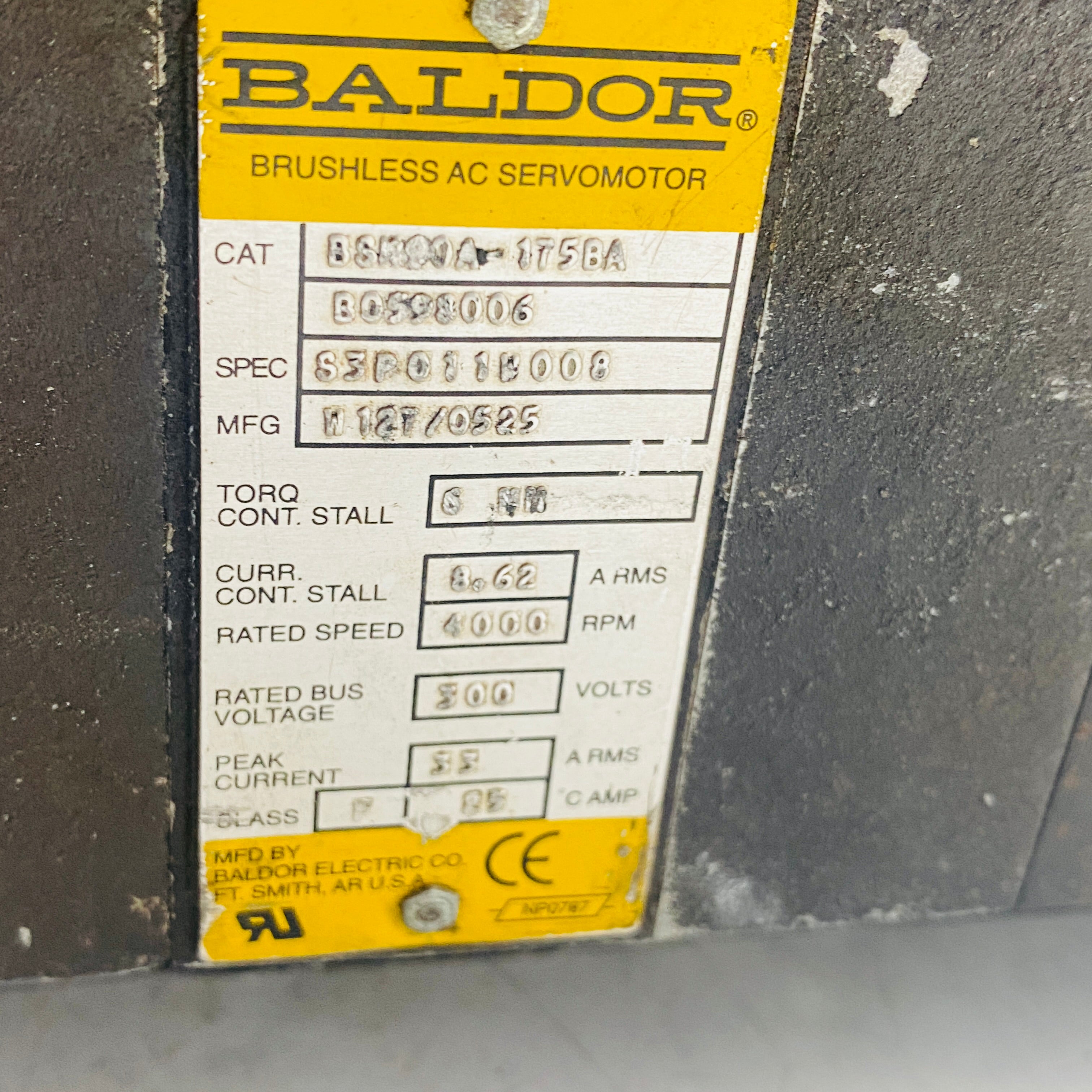 BALDOR BSM90A-175BA Servo motor