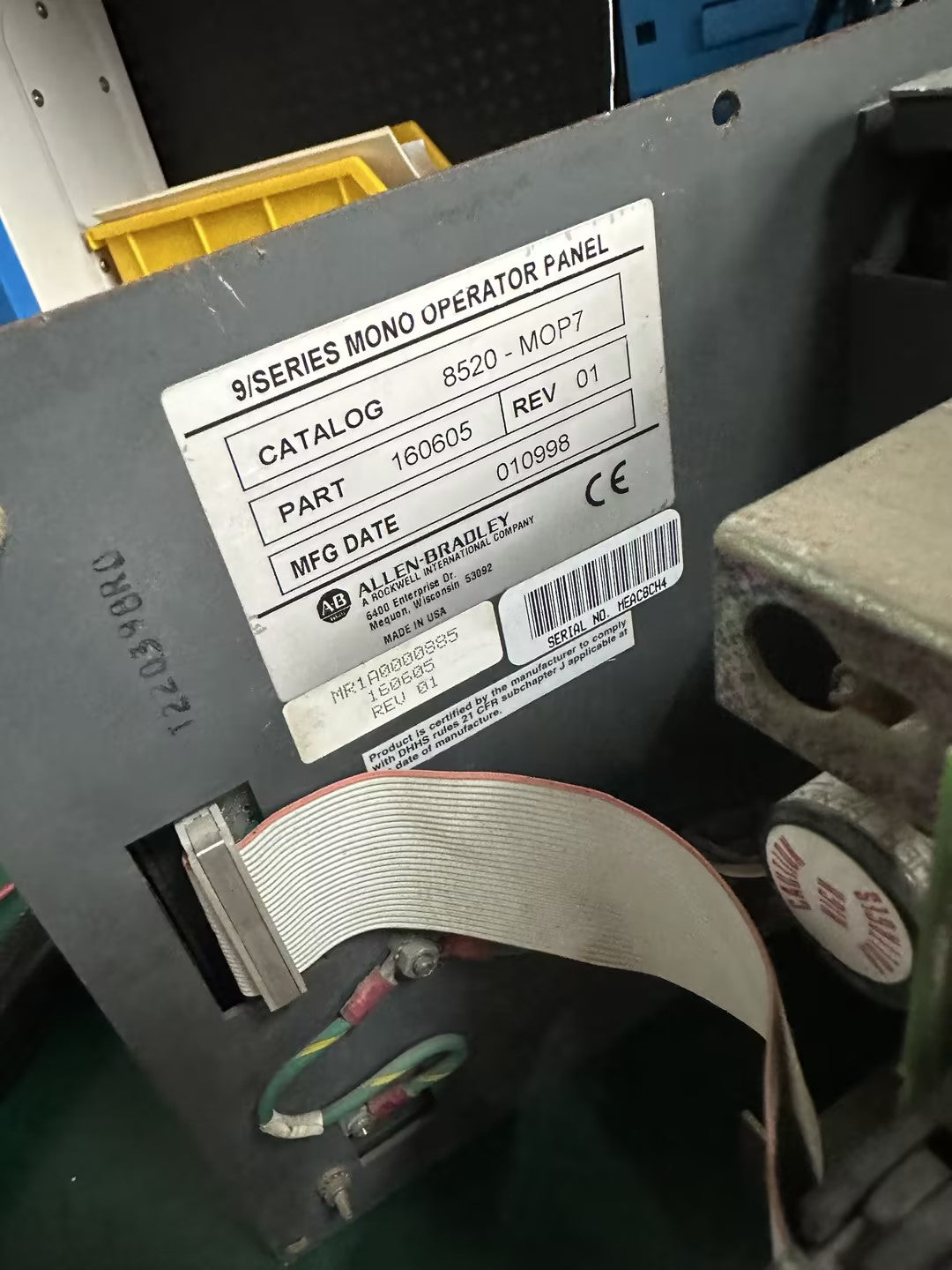 Allen Bradley 8520-MOP7 9/系列單色操作面板
