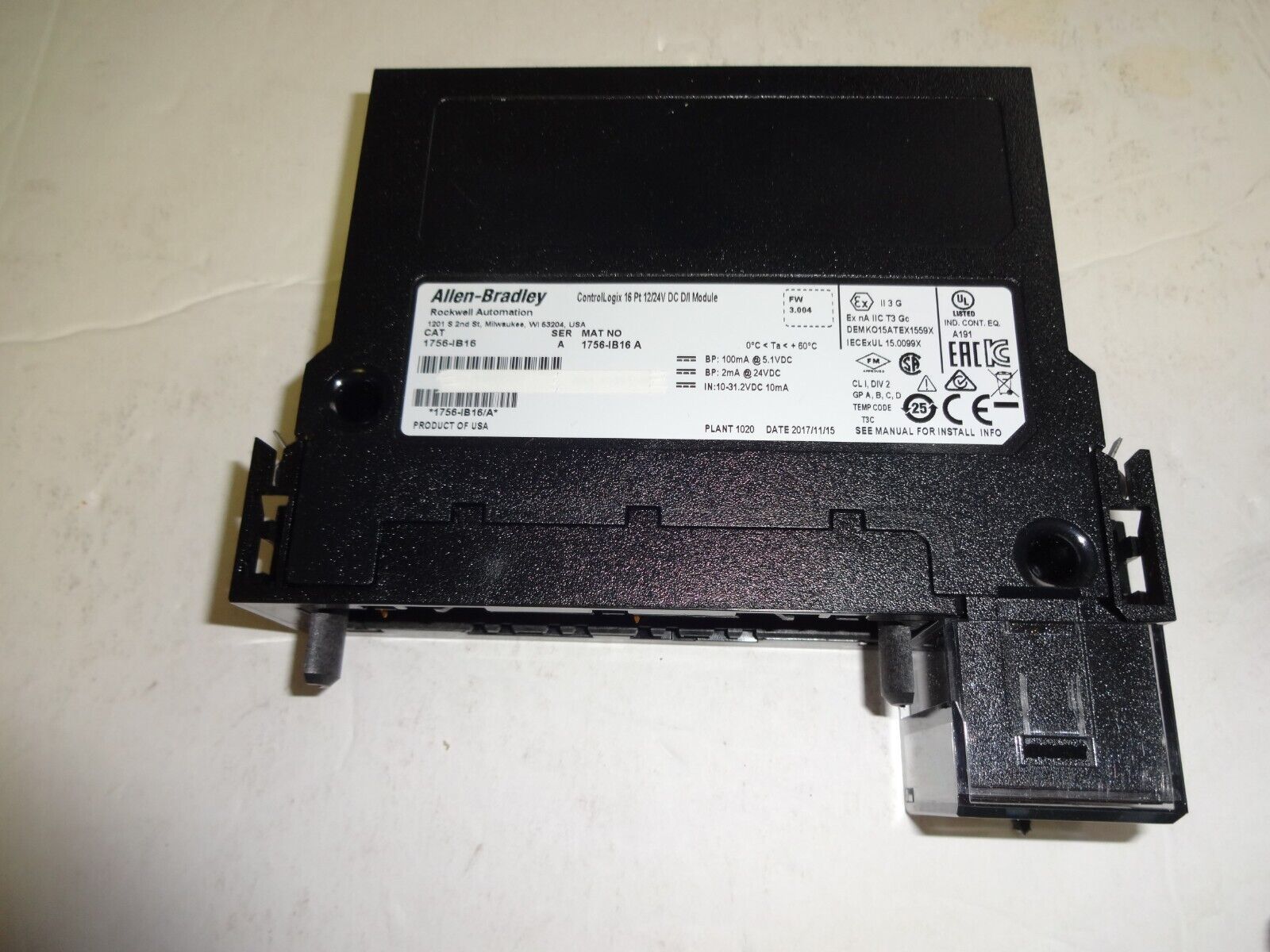 Allen Bradley 1756-1B16輸入模組