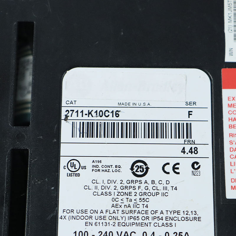 Allen Bradley 2711-K10C16 觸控螢幕