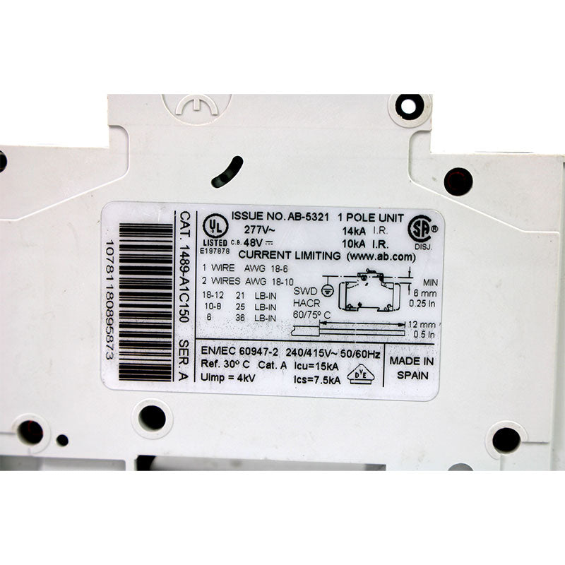 Allen Bradley 1489-A1C150 塑殼斷路器