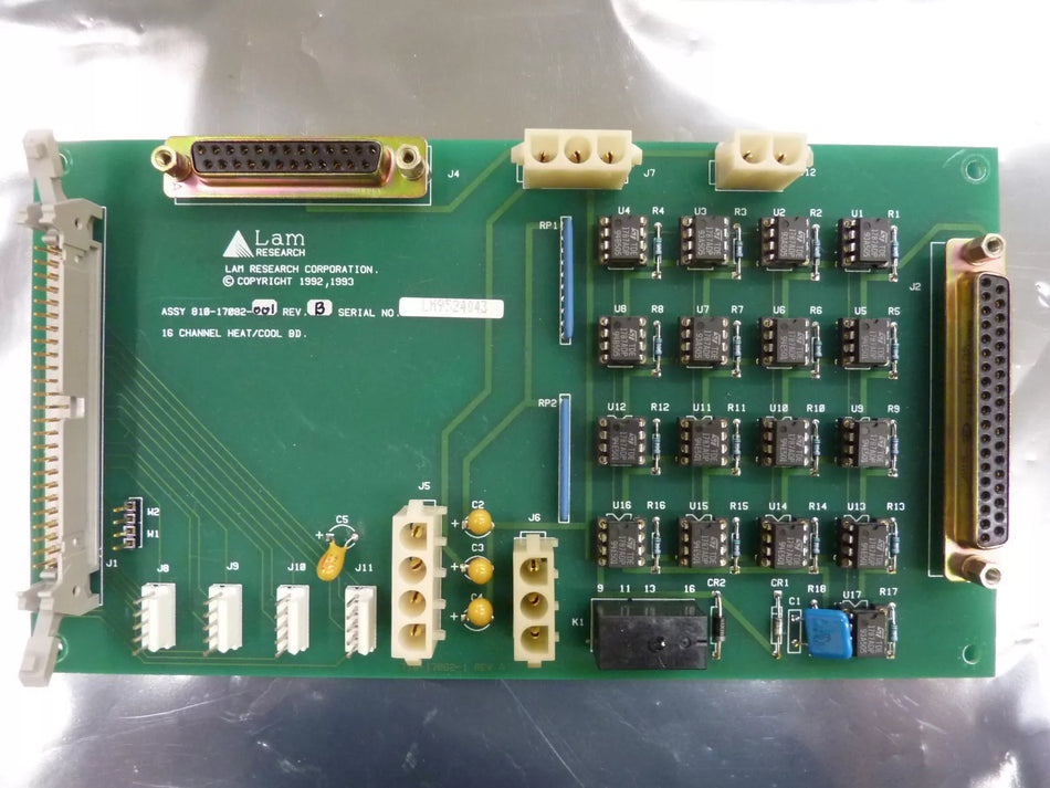 Lam Research 810-17082-001 16通道加熱/冷卻PCB