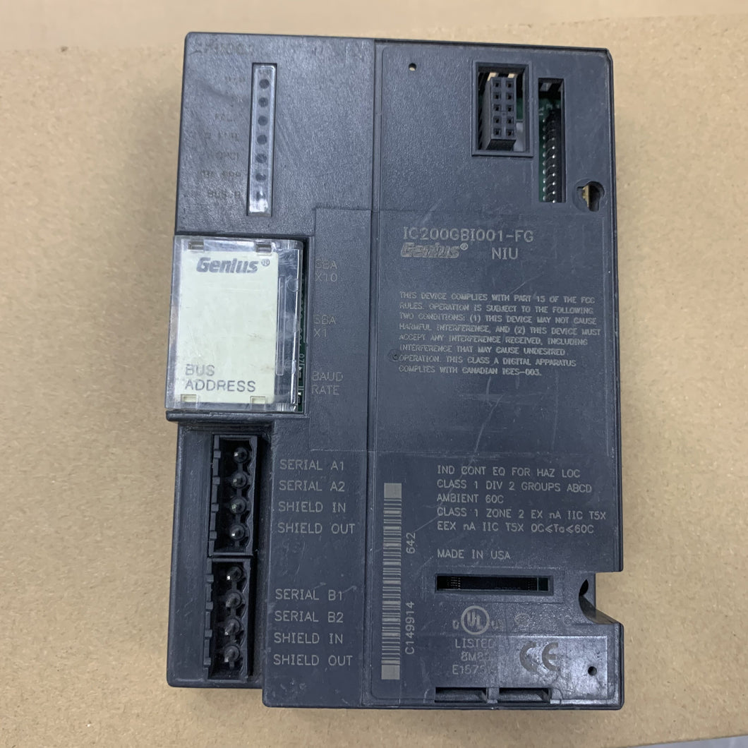 GE Fanuc IC200GB1001-FG Network Interface Unit Module