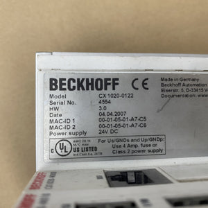 Beckhoff CX1020-0122 CPU Module