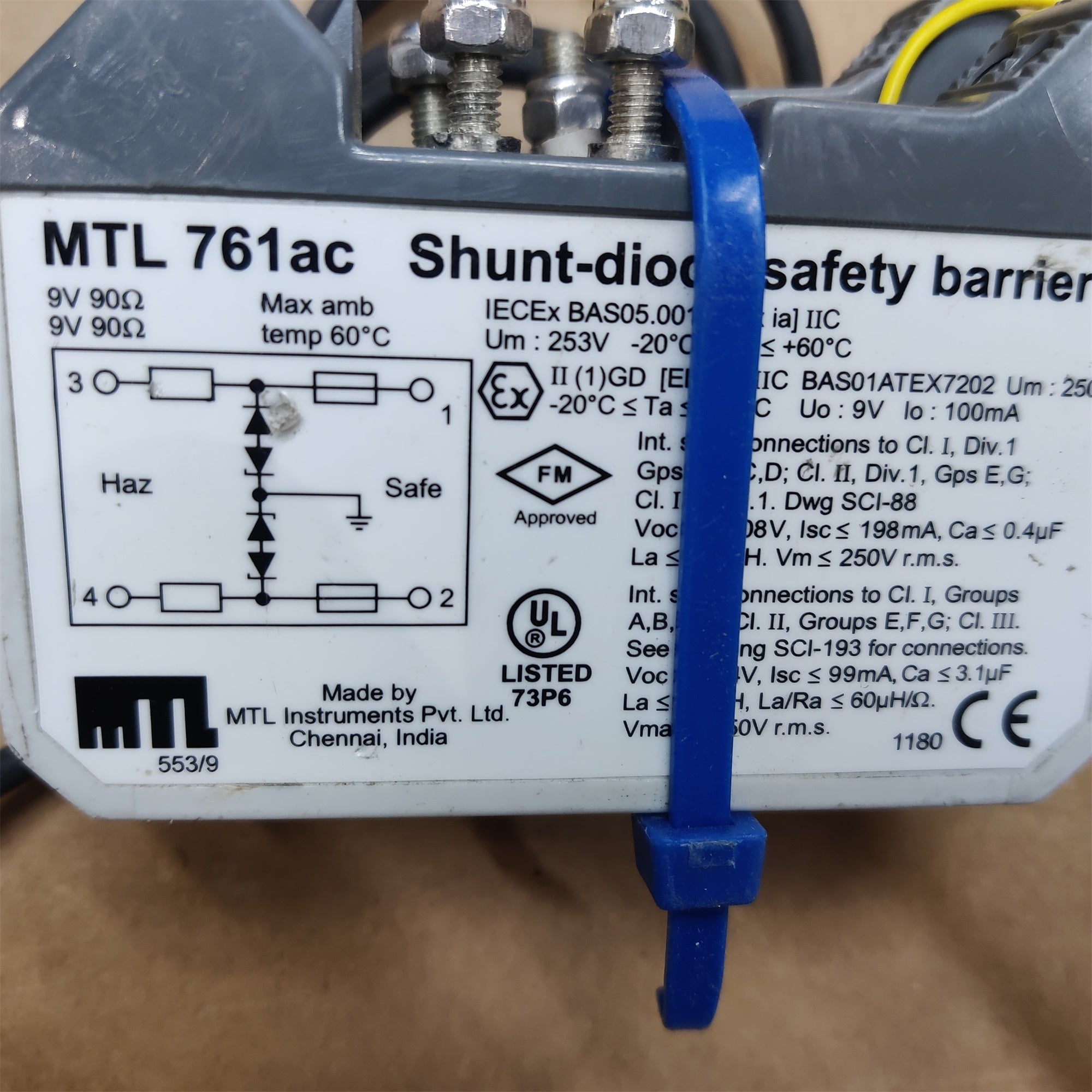 Measurement Technology MTL 761ac Shunt-Diode Safety Barrier