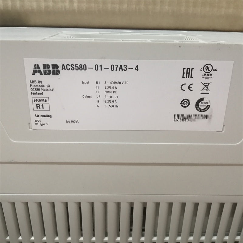 ABB ACS580-01-07A3-4 變頻器