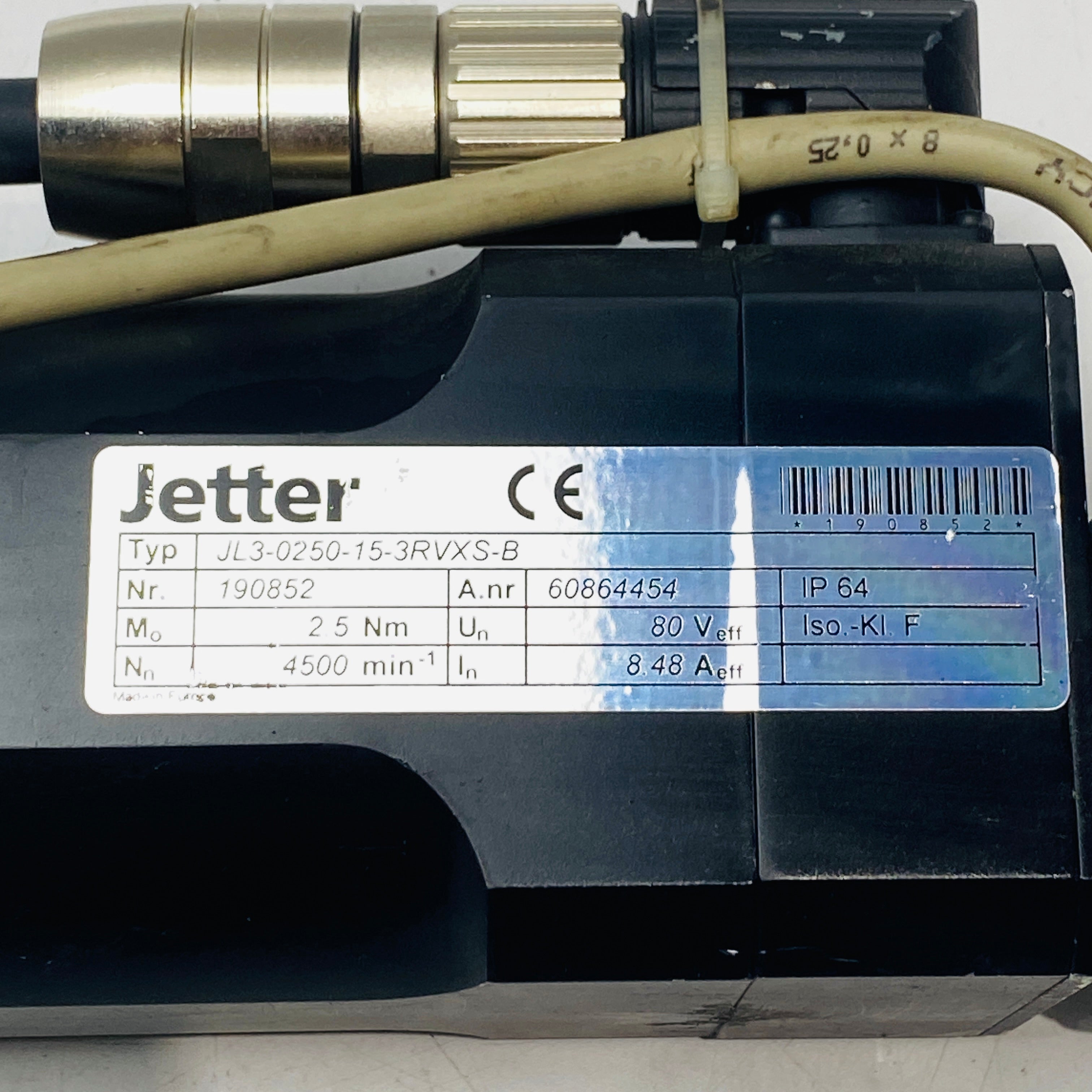 Jetter JL3-0250-15-3RVXS-B Motor