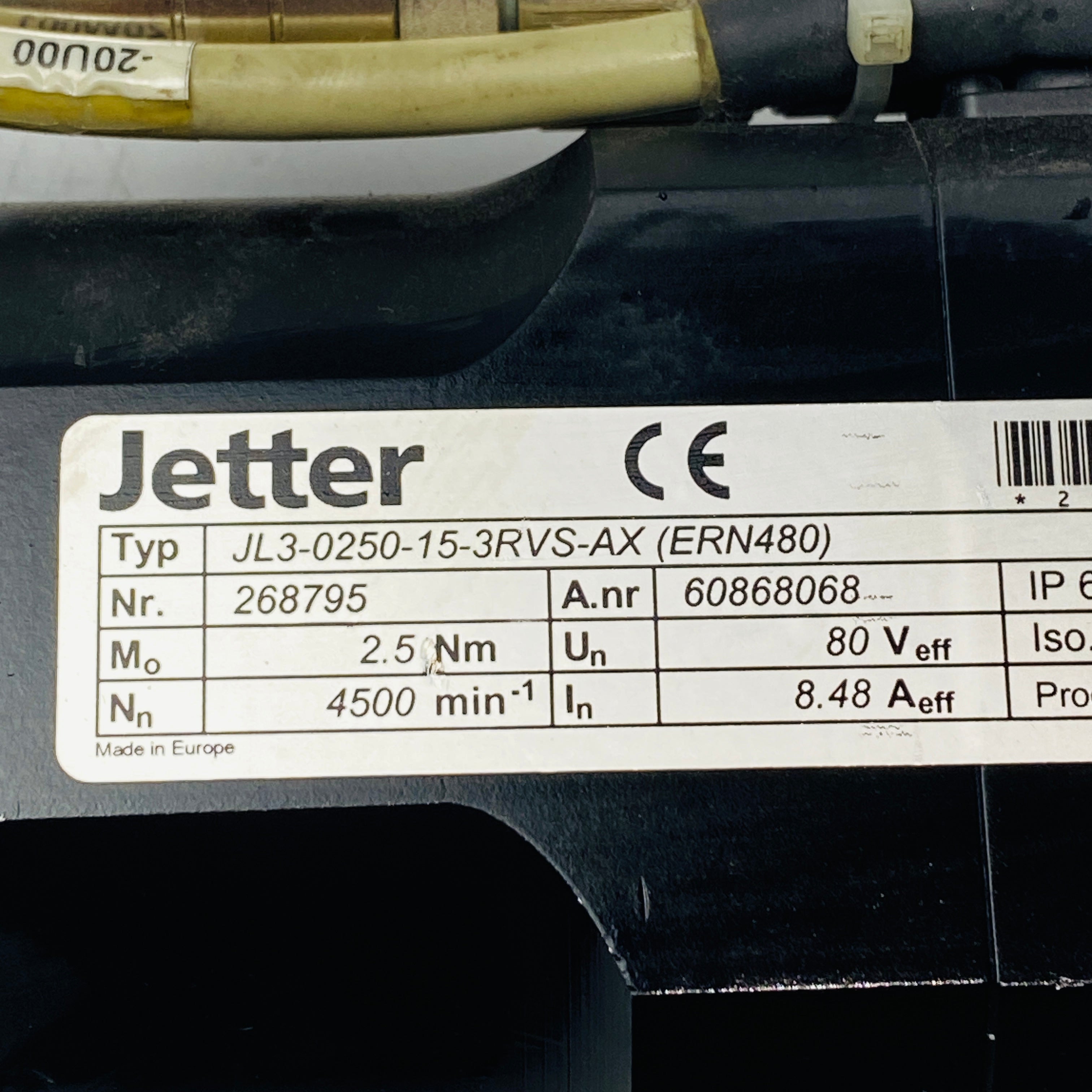 Jetter JL3-0250-15-3RVS-AX(ERN480) Motor