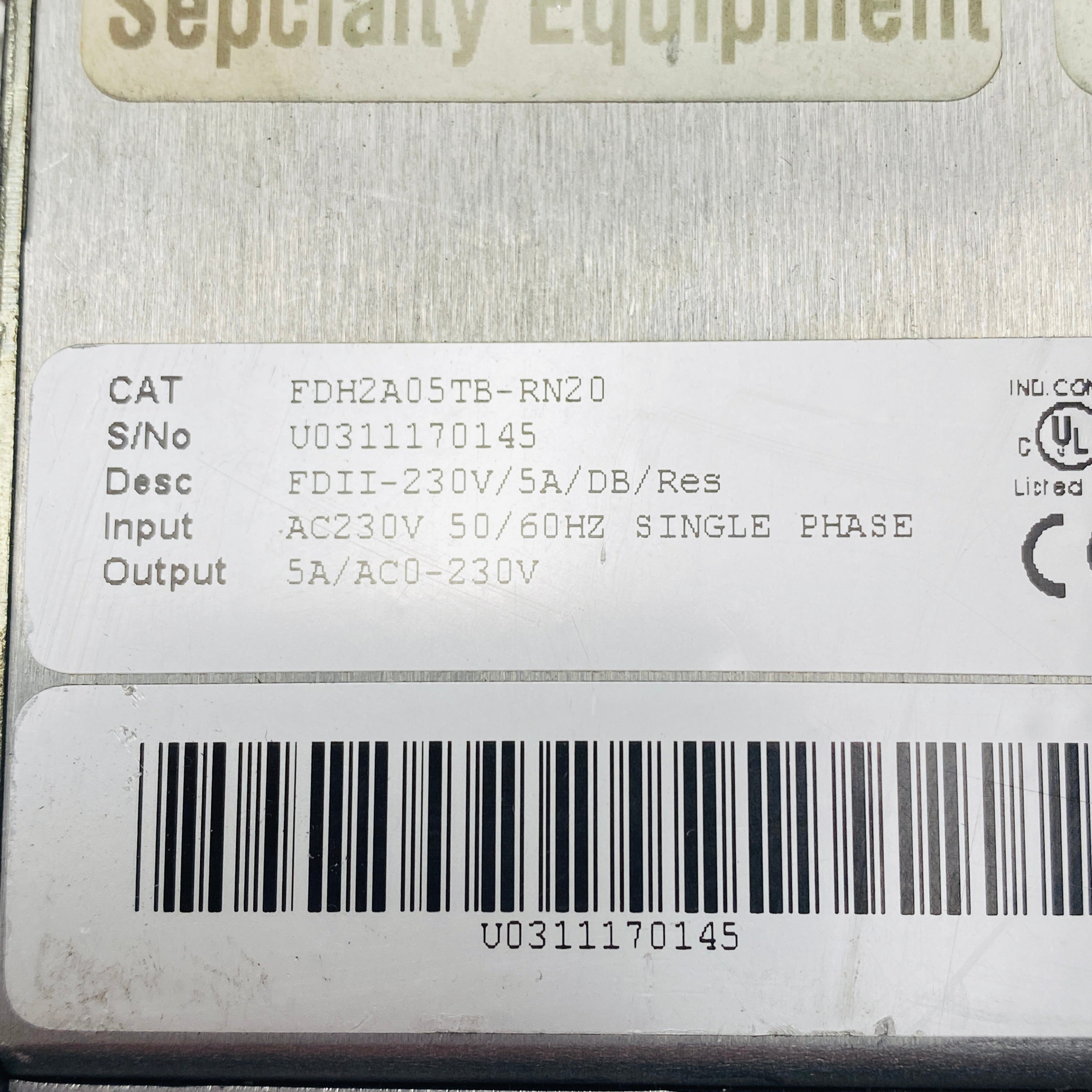 BALDOR FDH2A05TB-RN20 SERVO DRIVE