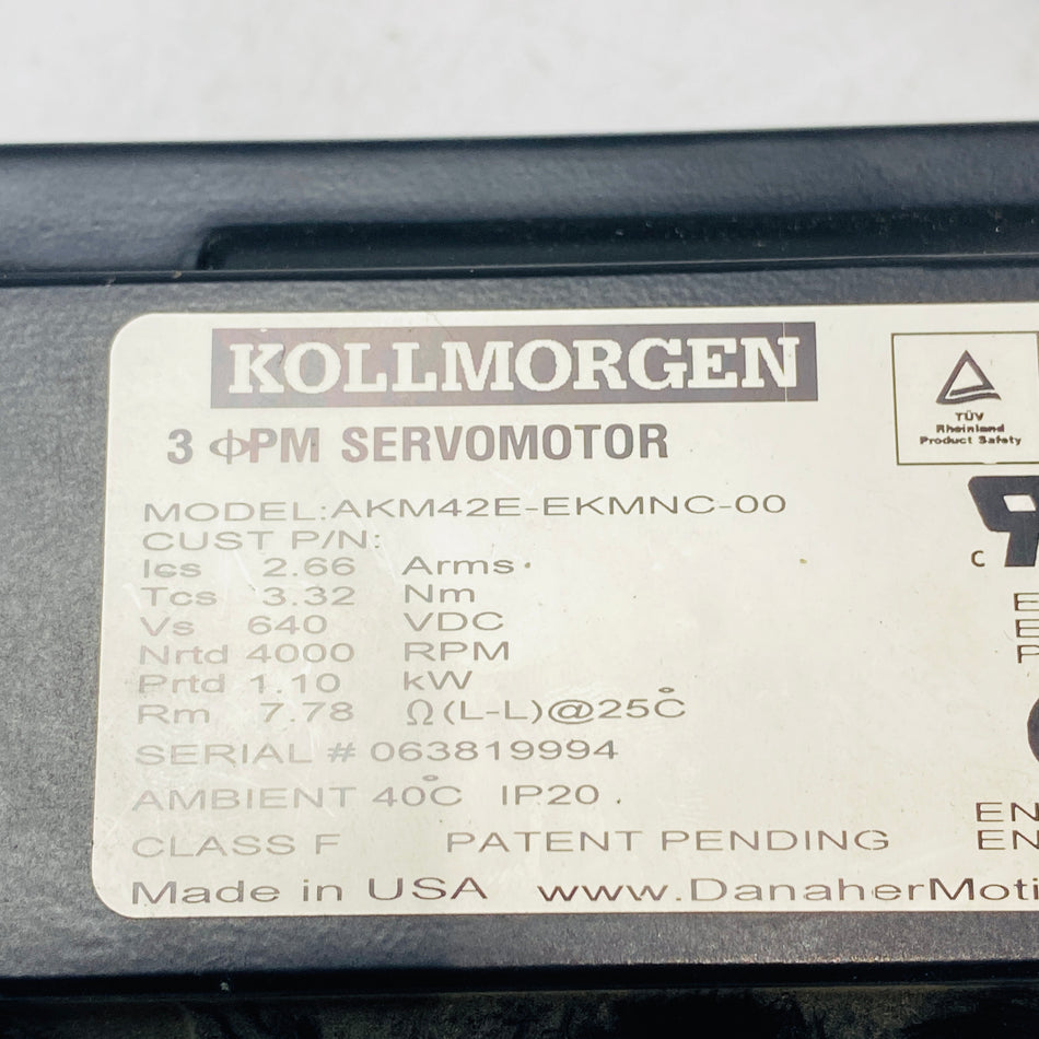 Kollmorgen AKM42E-EKMNC-00 Servo Motor