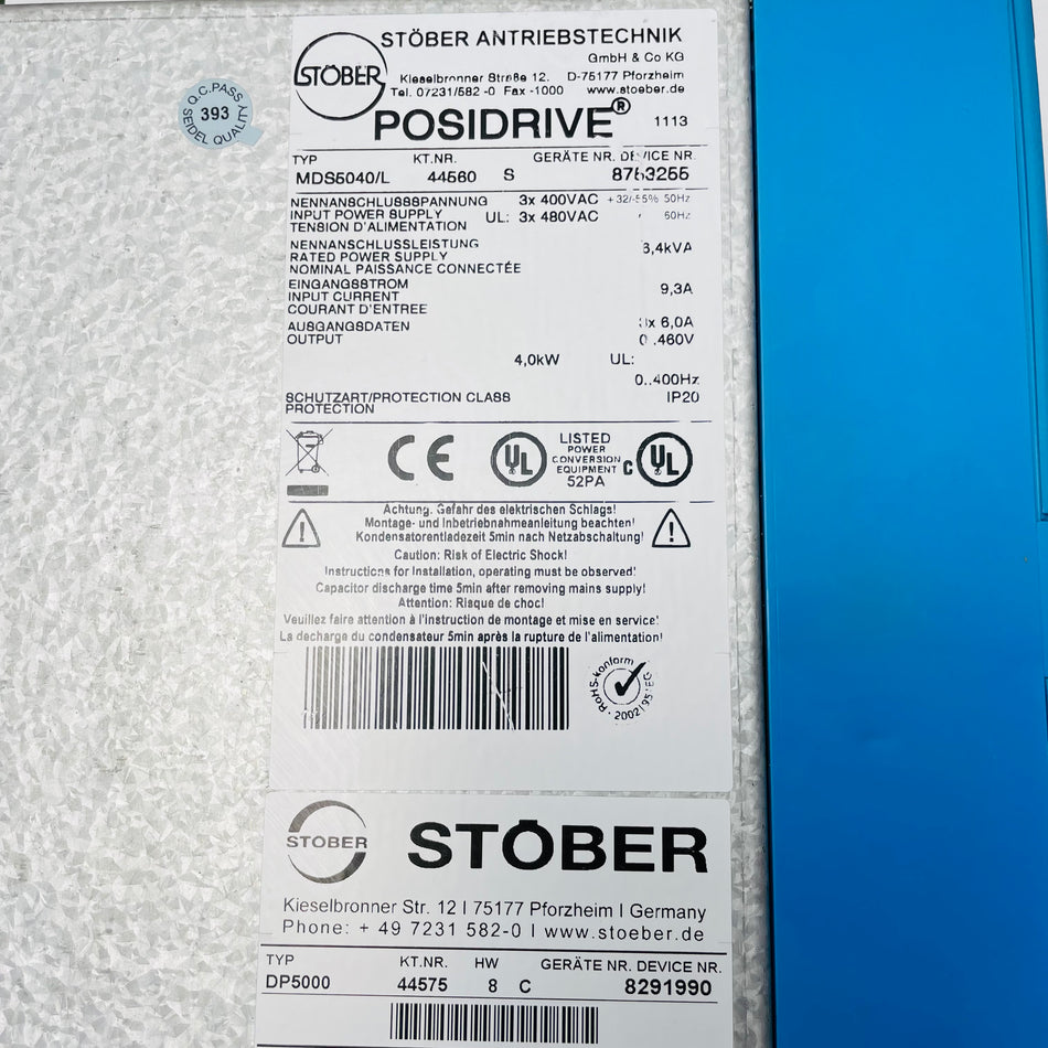 STOBER MDS5040/L Servo driver