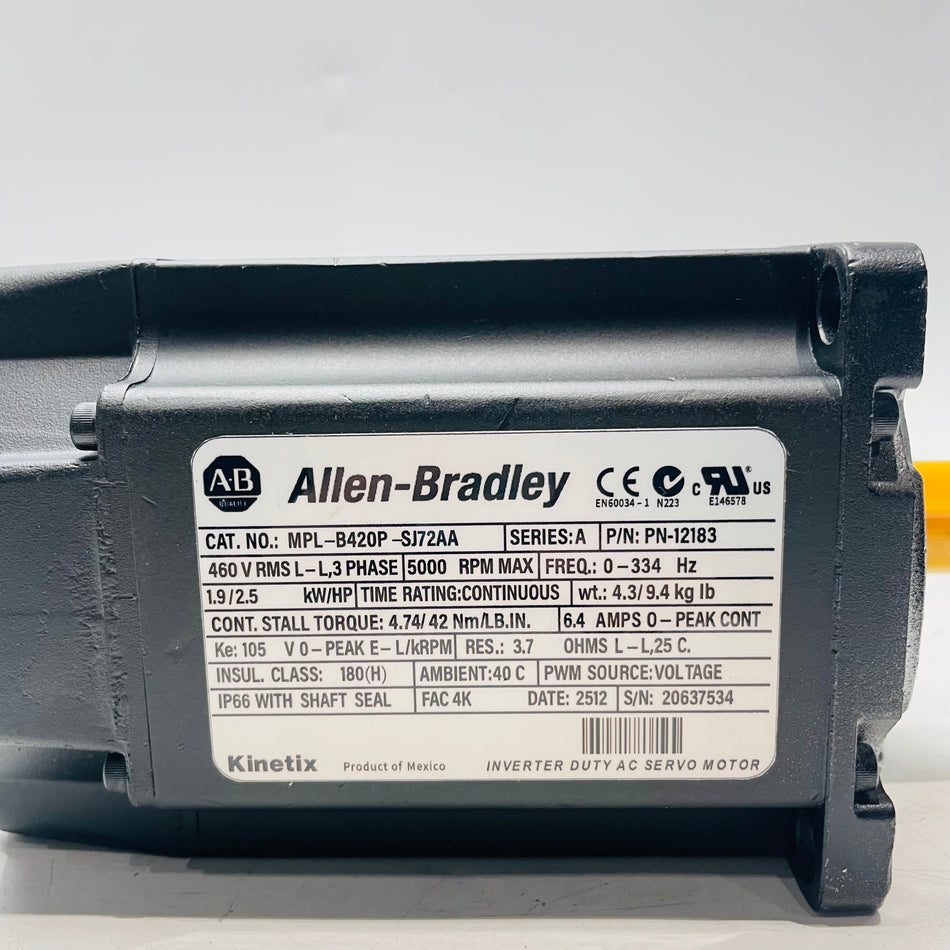 Allen-Bradley  Motor  MPL-B420P-SJ72AA