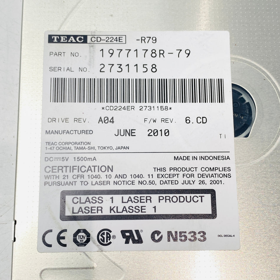 Teac cd-224e cd-rom 超薄型驅動器
