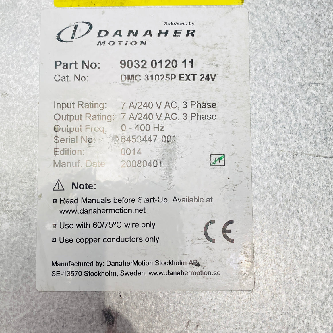 DANAHER DMC 31025P EXT 24V Drive - Rockss Automation