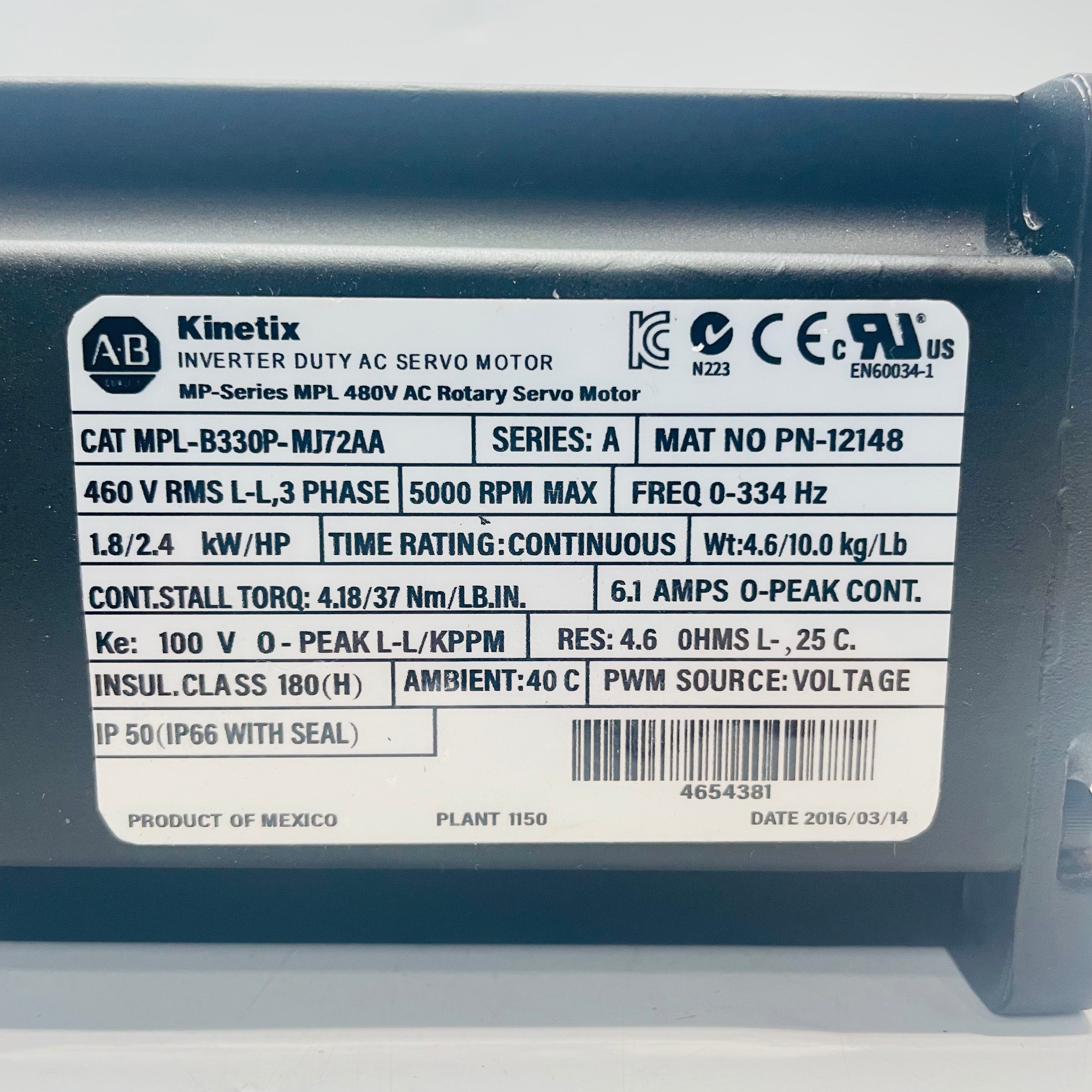 AB MPL-B330P-MJ72AA Servo motor