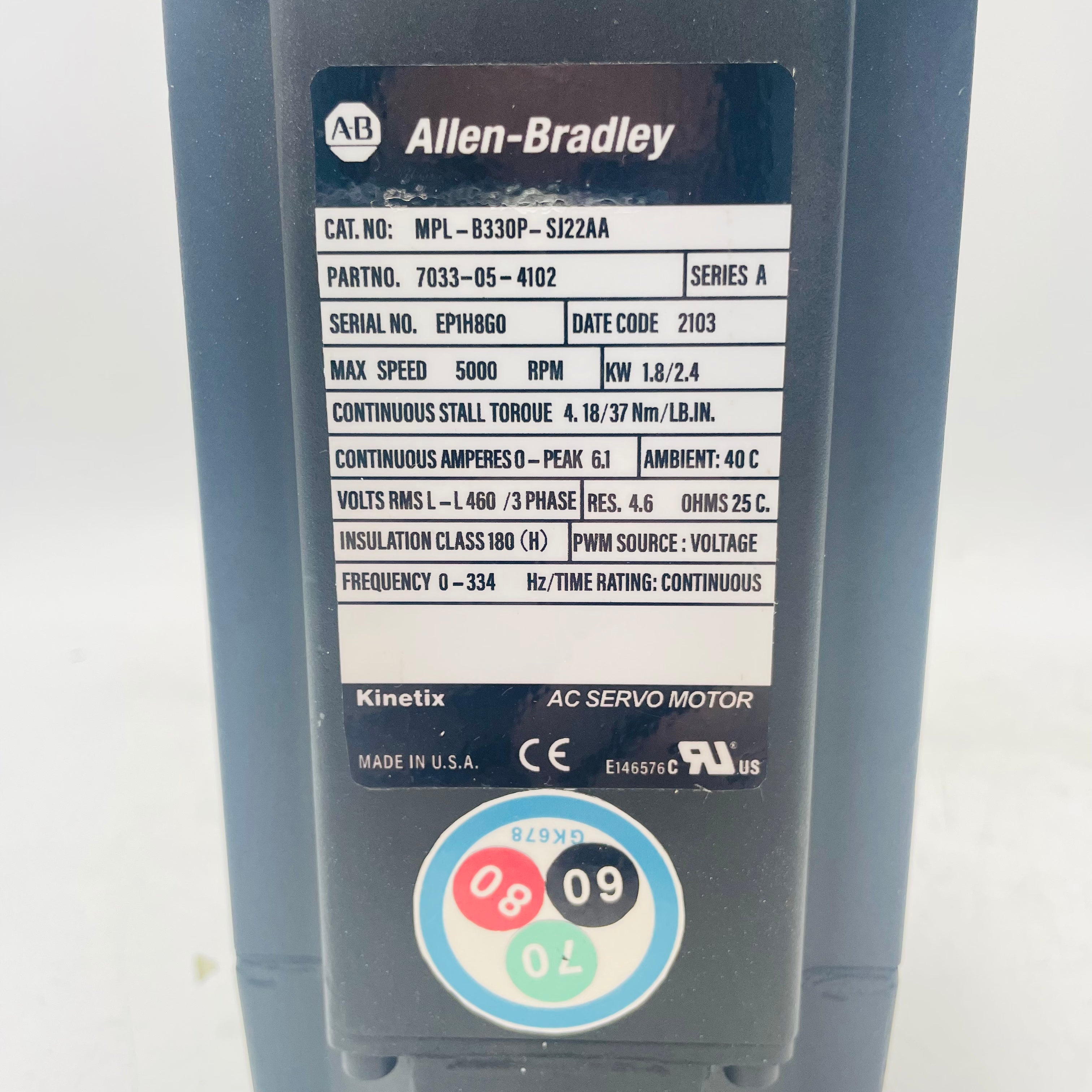 AB MPL-B330P-SJ22AA Servo motor