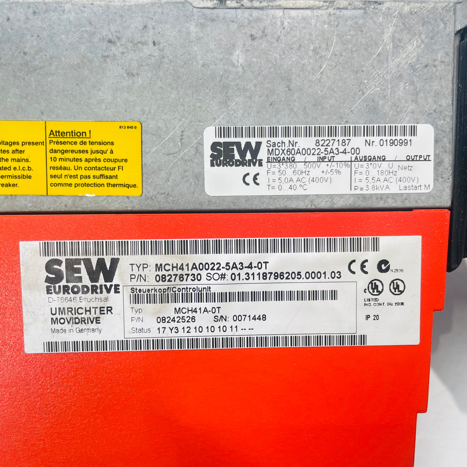 SEW Eurodrive Movidrive Inverter MCH41A0022-5A3-4-0T