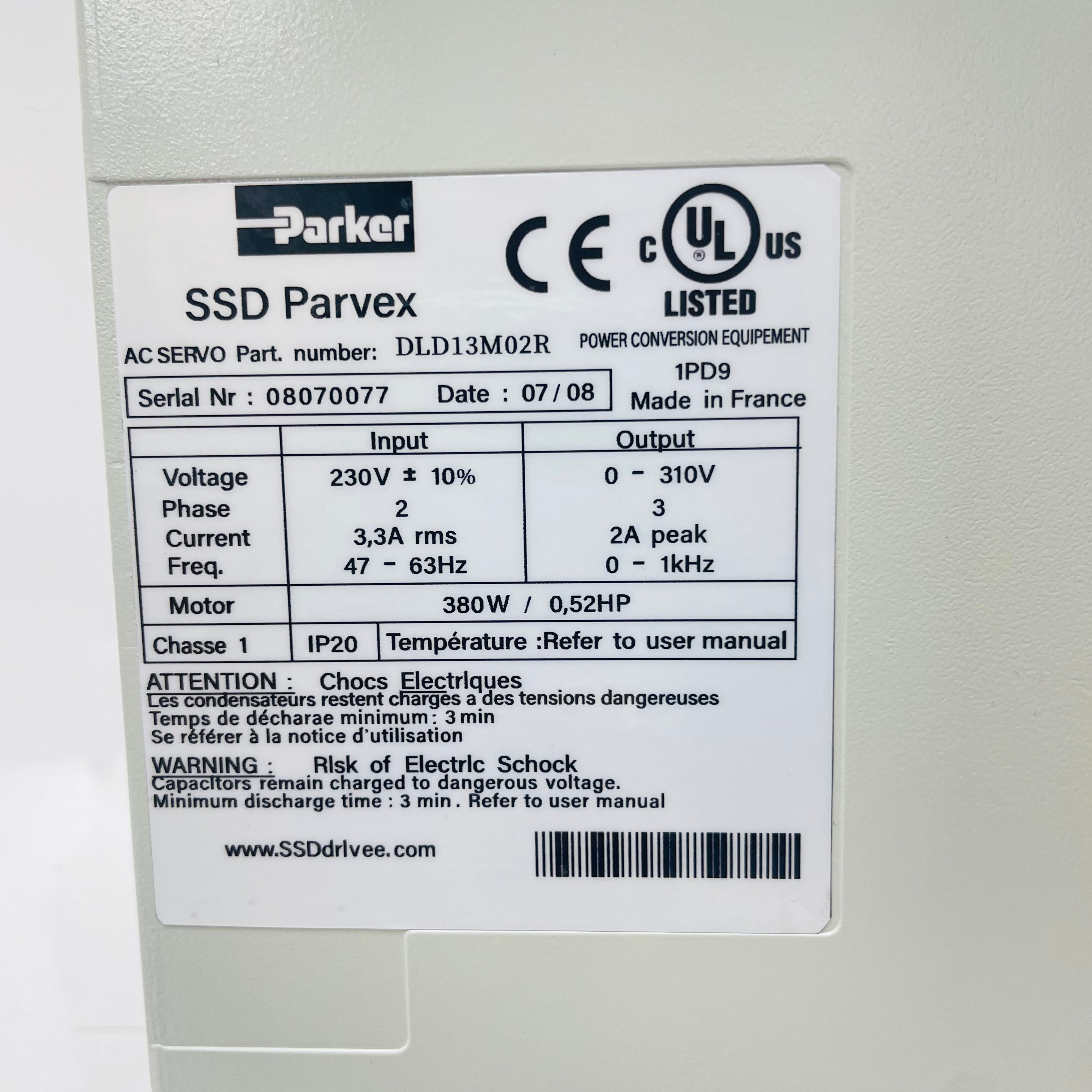 派克DLD13M02R伺服驅動器