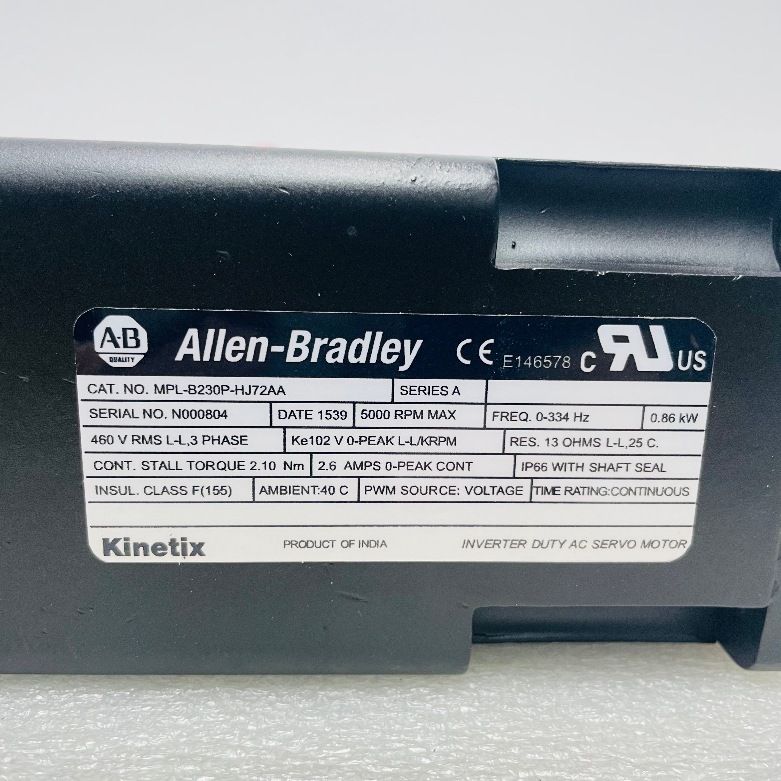 Allen-Bradley  Motor  MPL-B230P-HJ72AA - Rockss Automation
