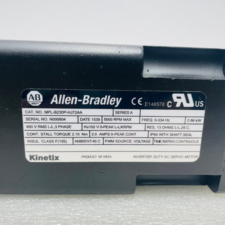 Allen-Bradley  Motor  MPL-B230P-HJ72AA - Rockss Automation