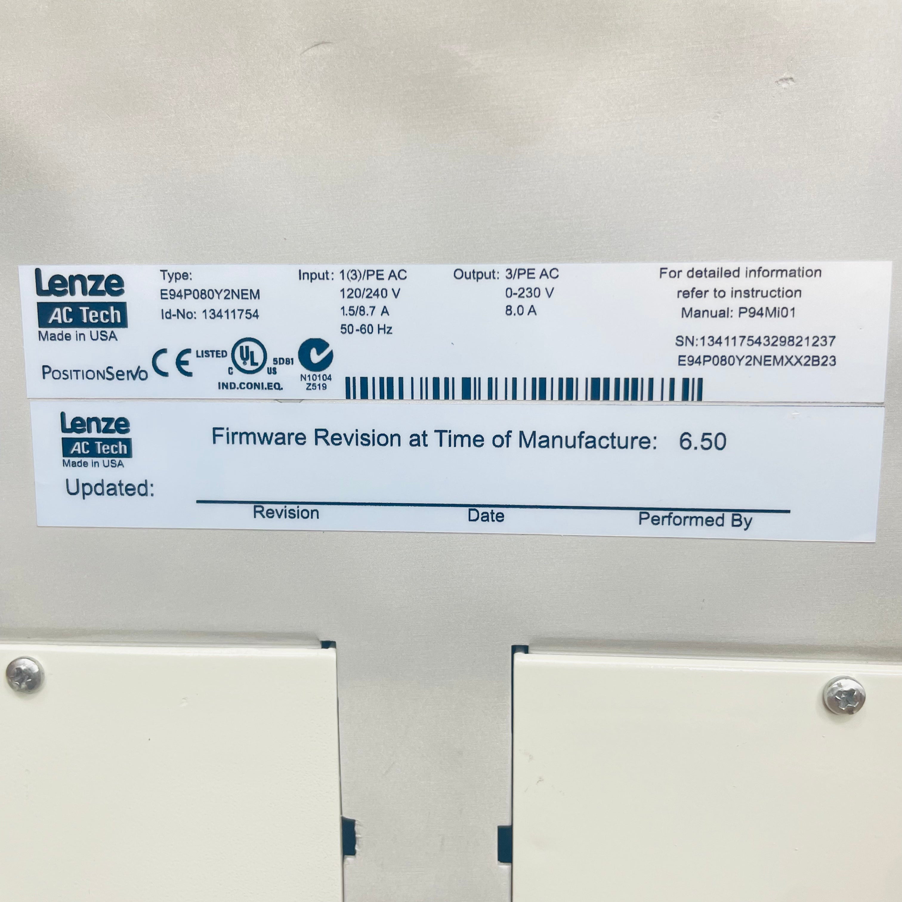 LENZE E94P080Y2NEM