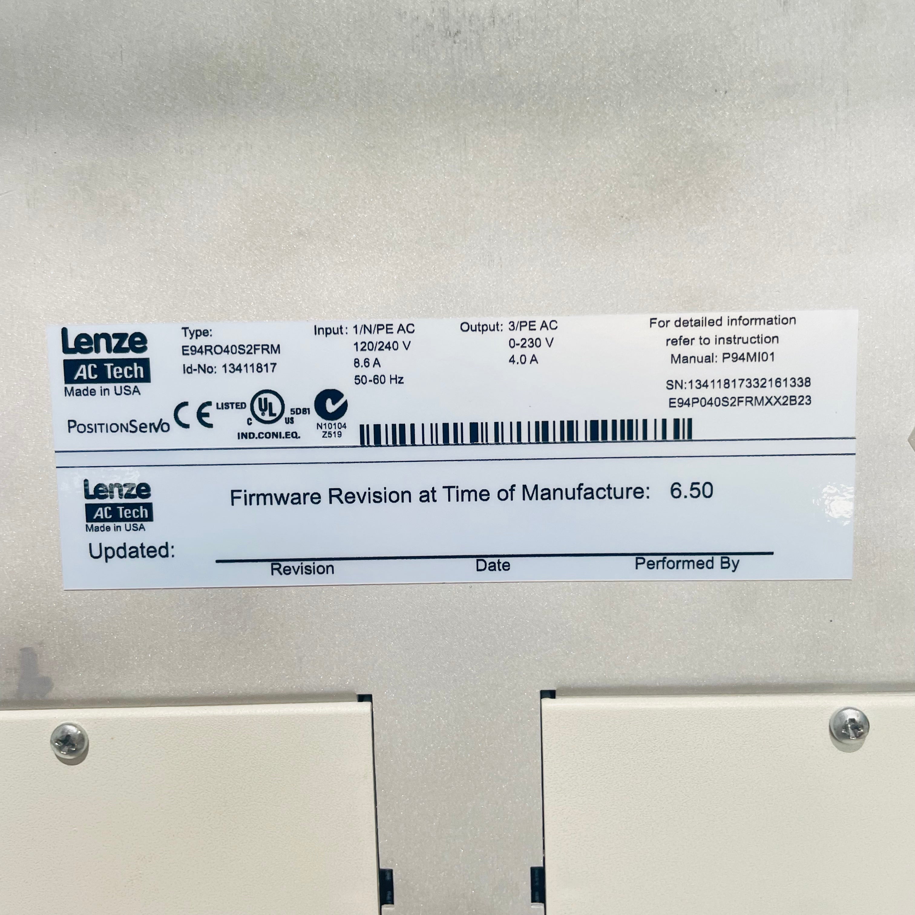 LENZE E94R040S2FRM
