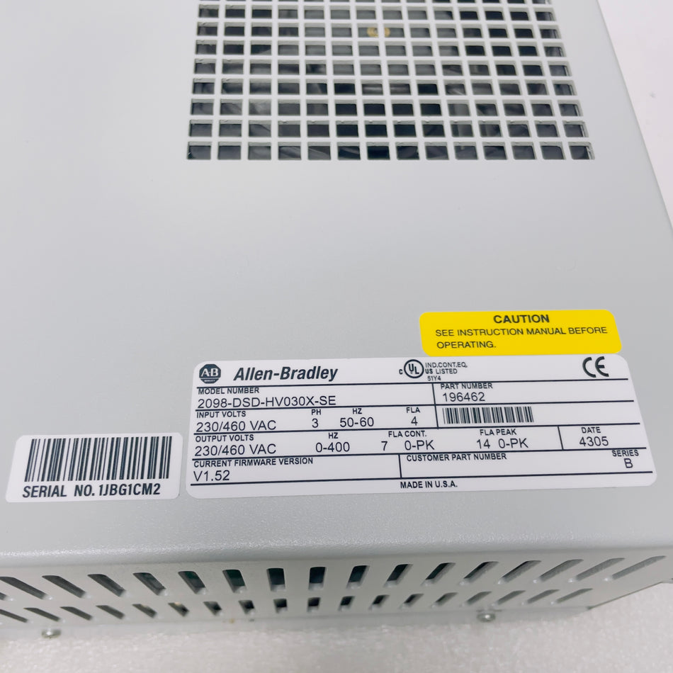 Allen-Bradley   Drive   2098-DSD-HV030X-SE