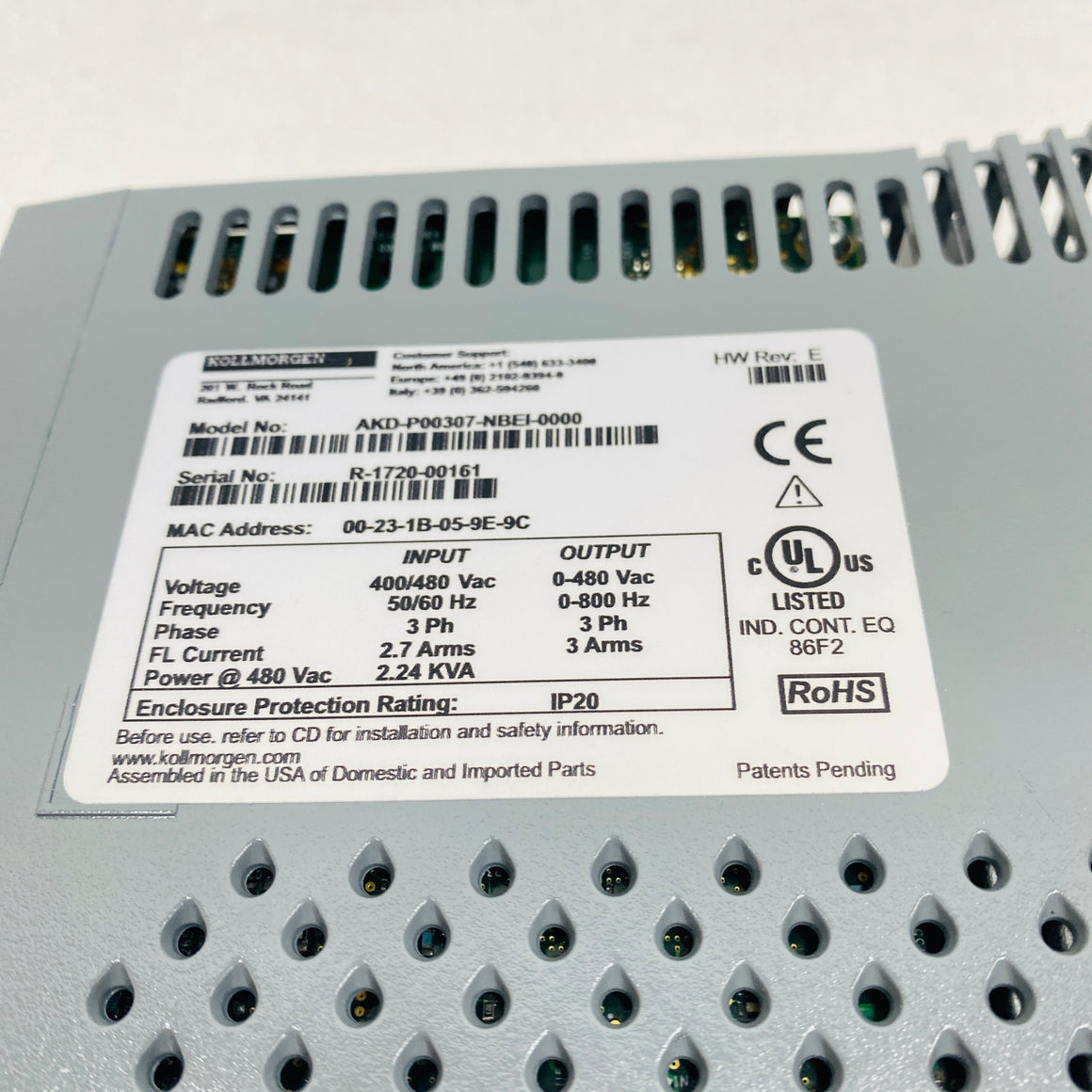 Kollmorgen  Driver  AKD-P00307-NBEI-0000 - Rockss Automation