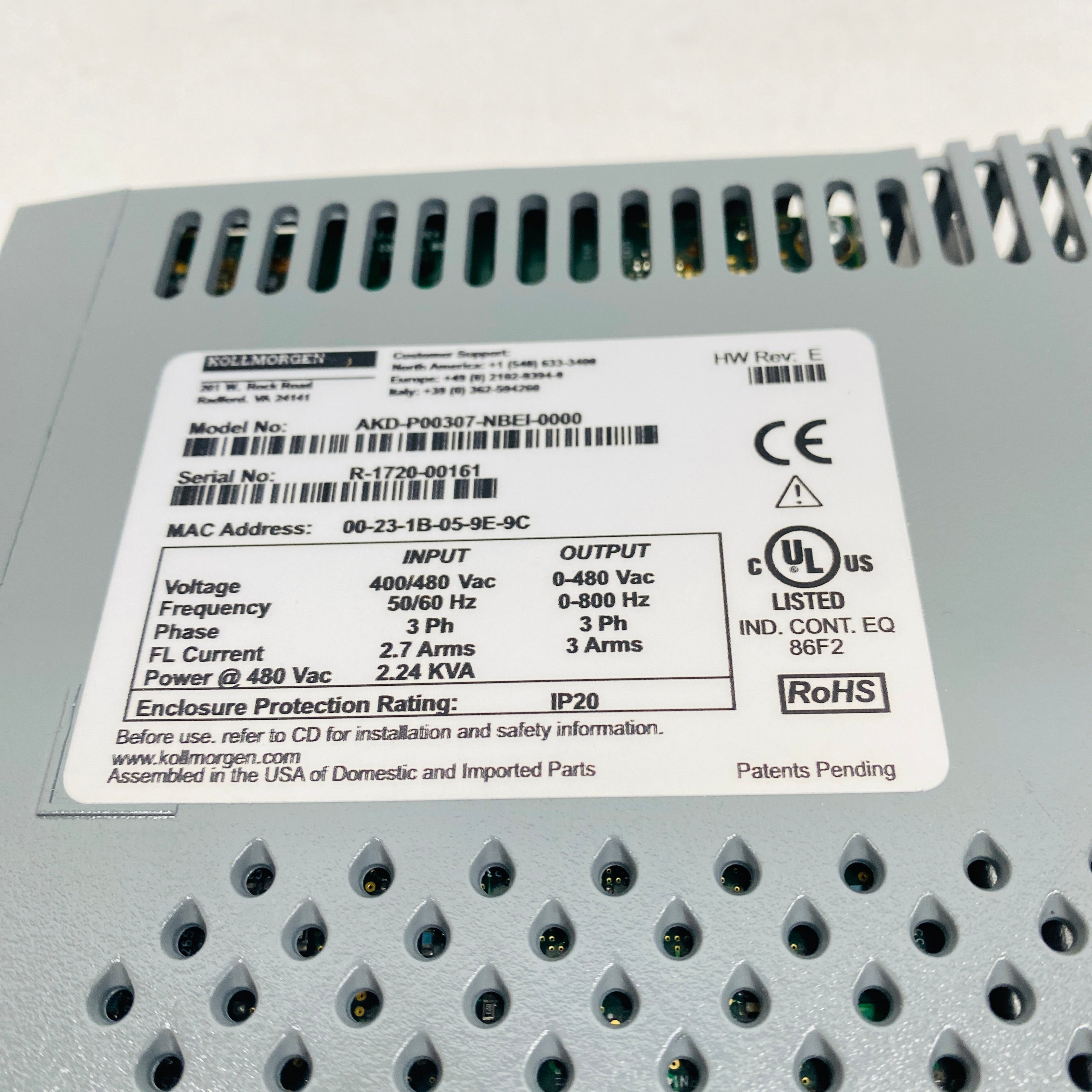 Kollmorgen  Driver  AKD-P00307-NBEI-0000 - Rockss Automation