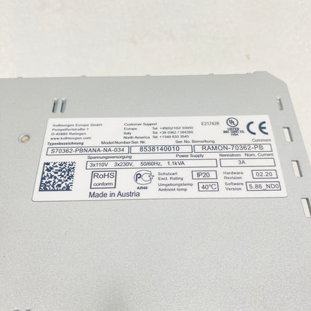 Kollmorgen  Driver  S70362-PBNANA-NA-034 - Rockss Automation