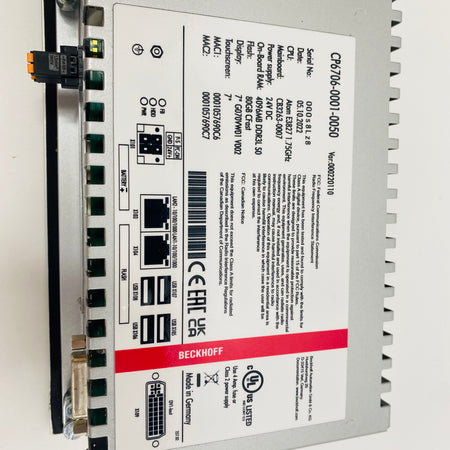 BECKHOFF  Touchscreen  CP6706-0001-0050 - Rockss Automation