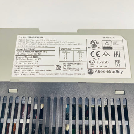Allen‑Bradley Inverter 25B-D1P4N114 - Rockss Automation