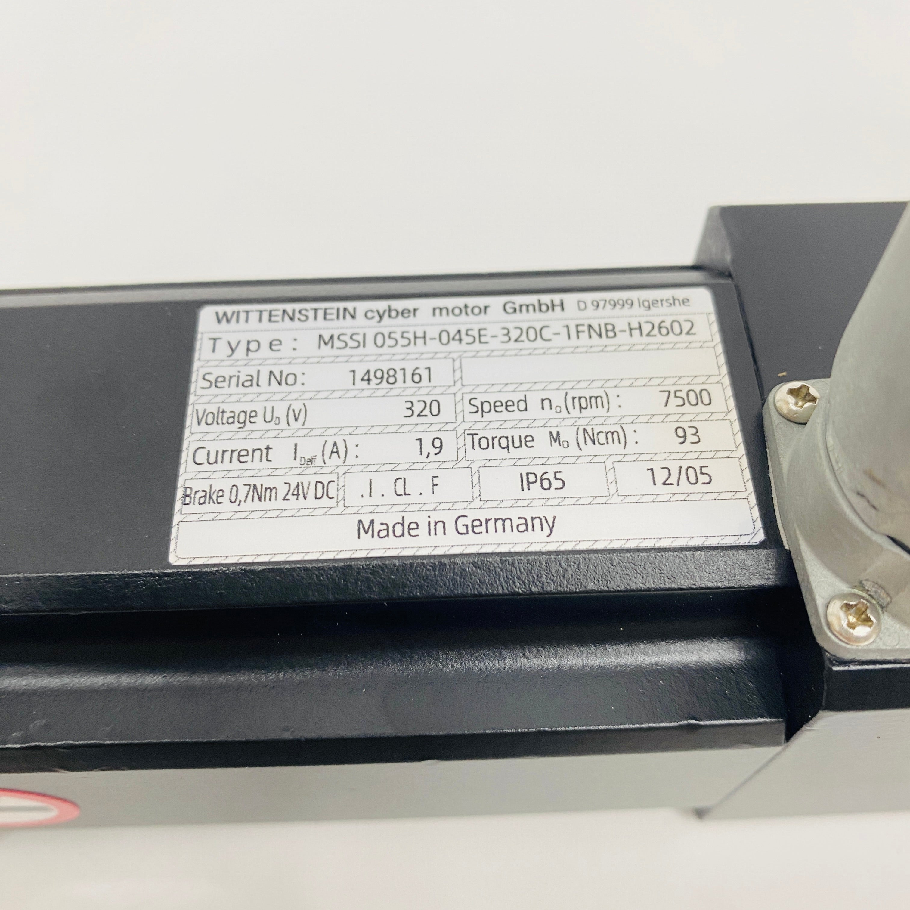 WITTENSTEIN  Motor  MSSI055H-045E-320C-1FNB-H2602 - Rockss Automation