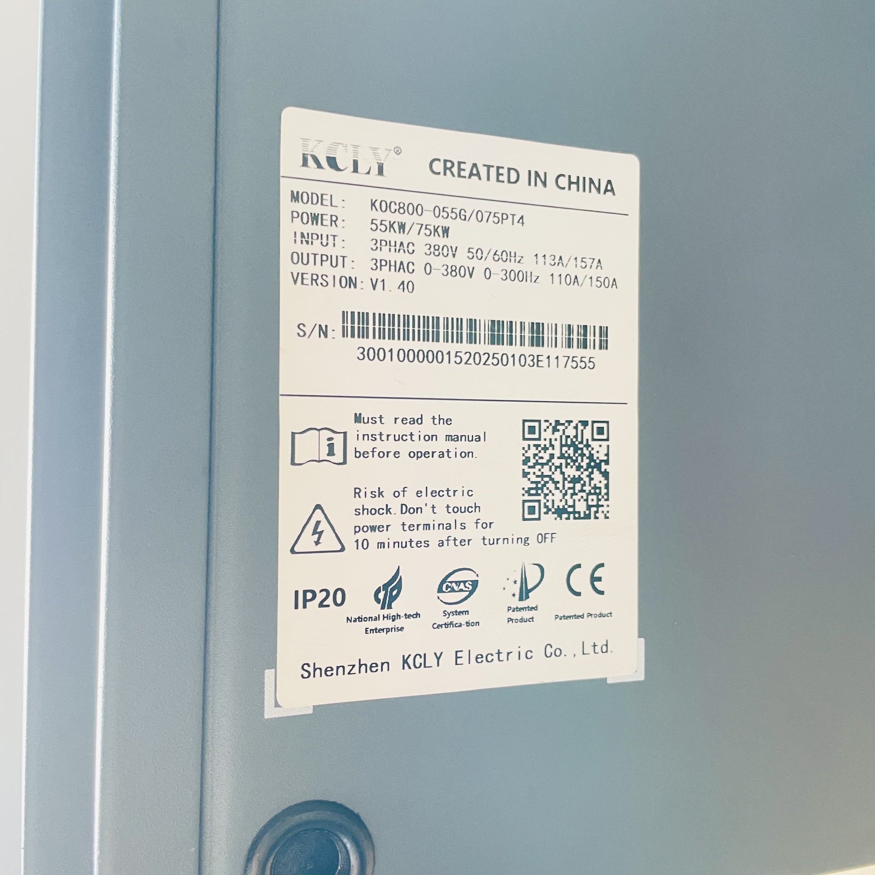 KCLY  Frequency Converter  KOC800-055G-075PT4 - Rockss Automation