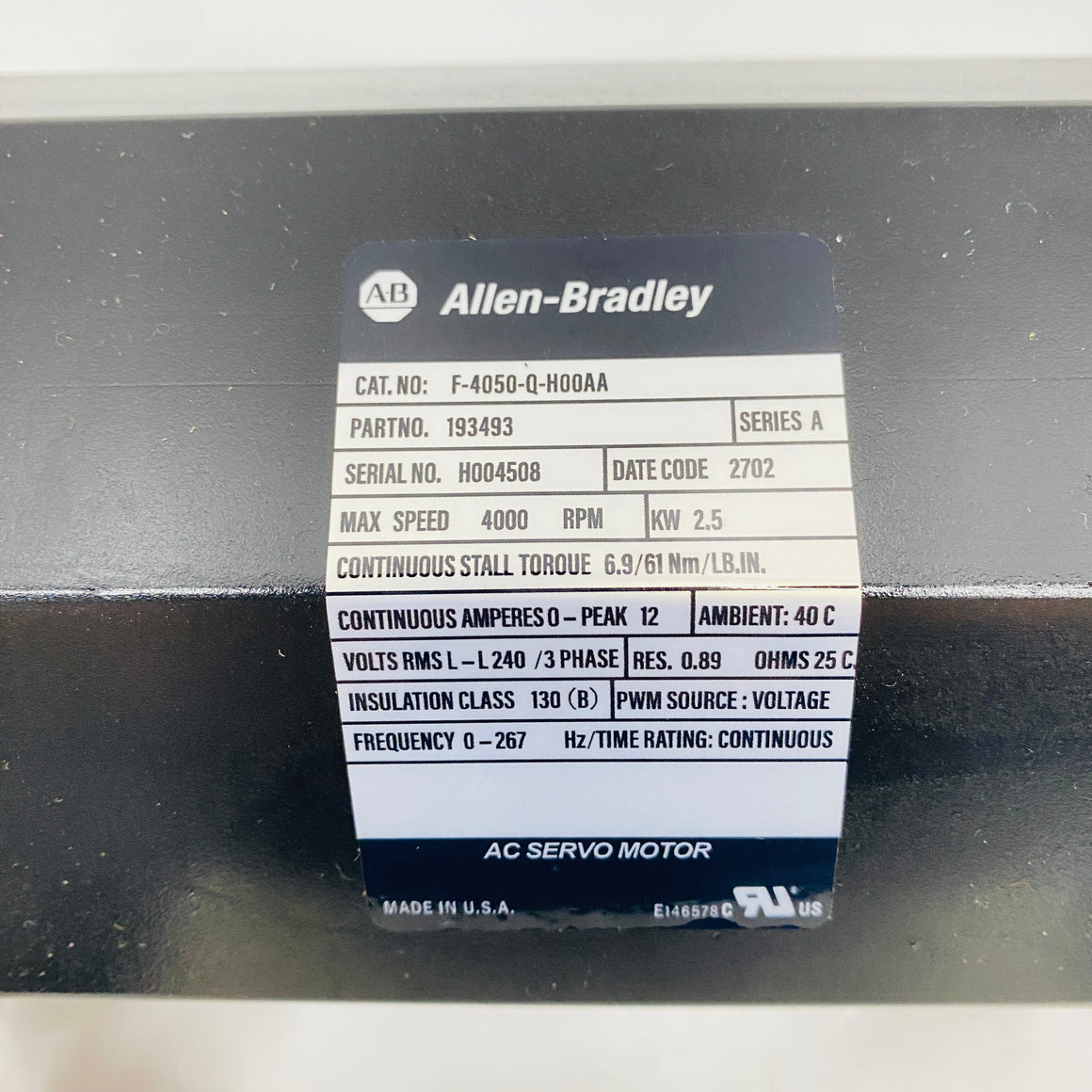 Allen‑Bradley   Motor  F-4050-Q-H00AA - Rockss Automation