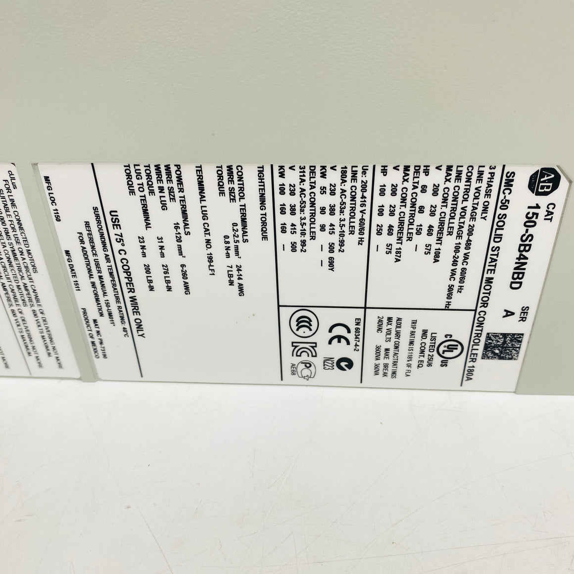 Allen‑Bradley  Soft Starter  150-SCMD - Rockss Automation