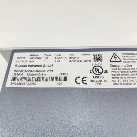 REXROTH  Driver  DKC02.3-008-3-MGP-01VRS - Rockss Automation