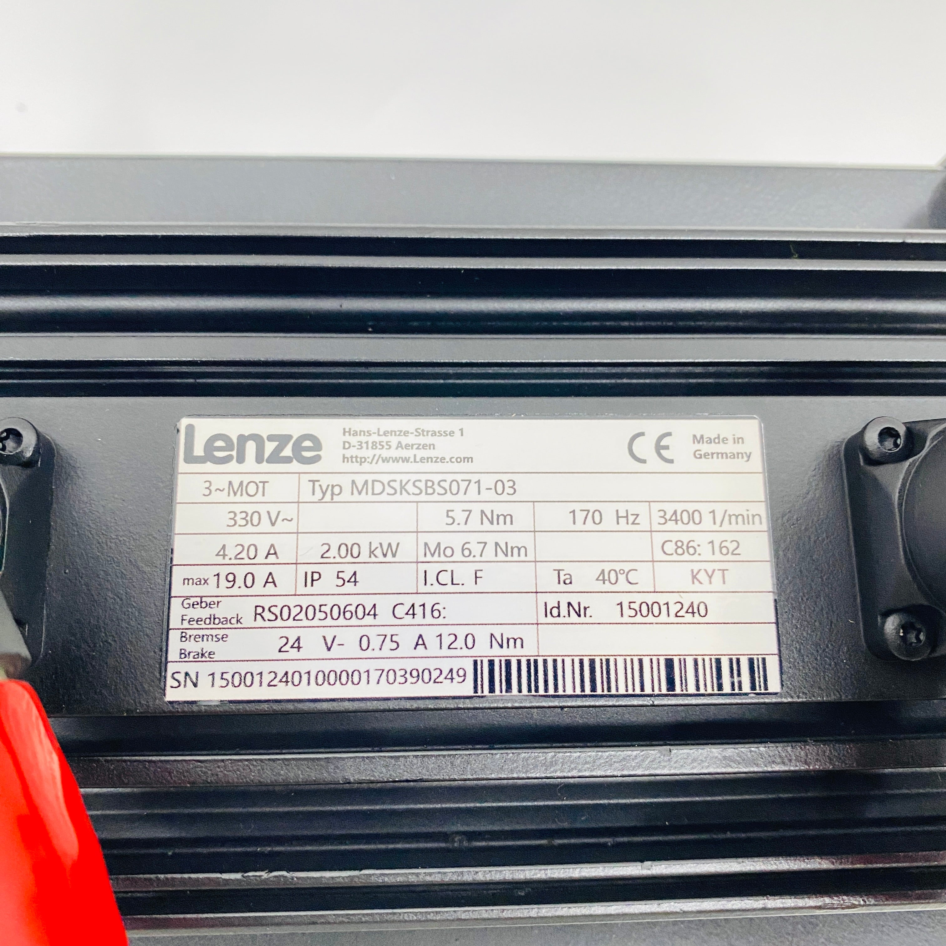 LENZE Motor  MDSKSBS071-03 - Rockss Automation