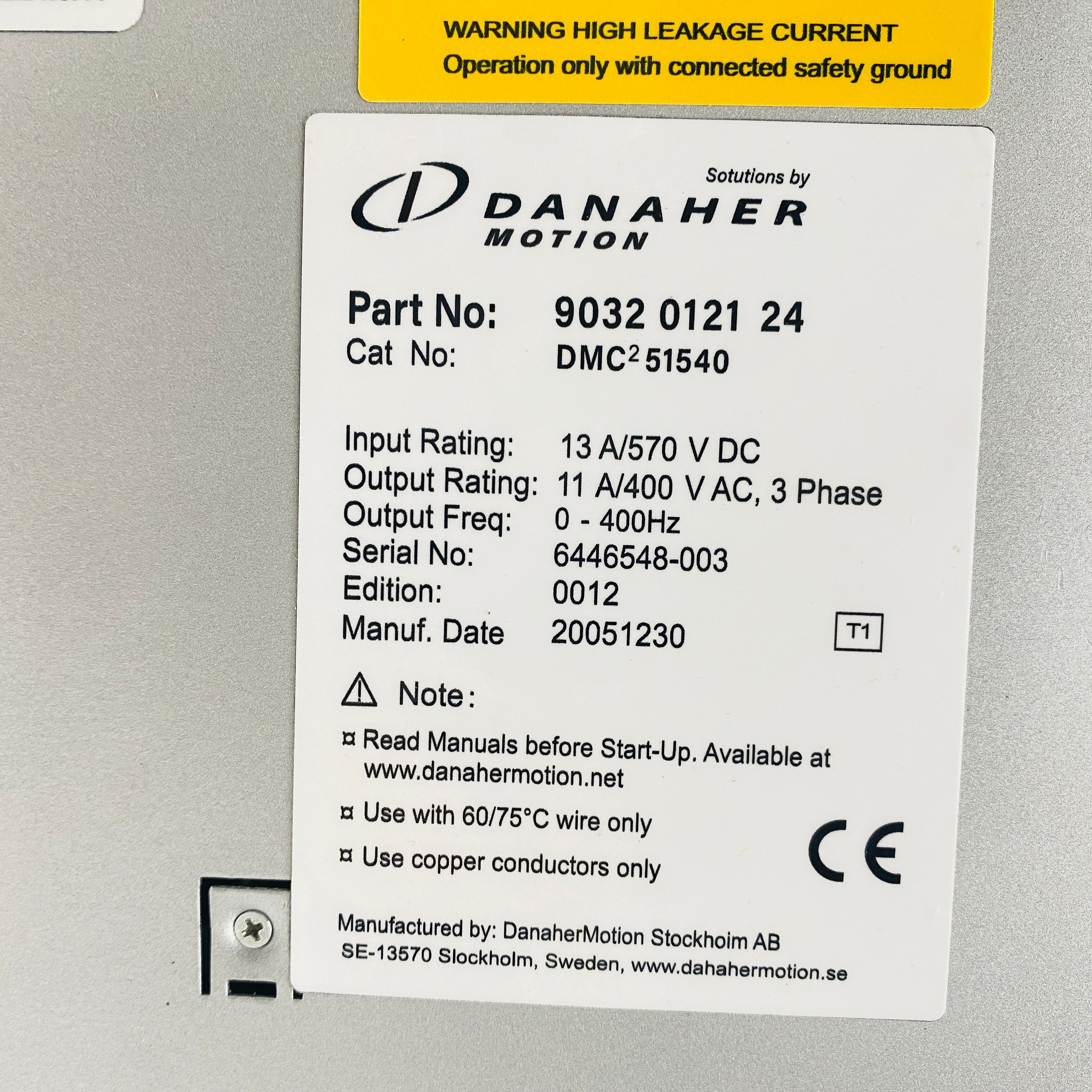 DANAHER  Driver  DMC251540 9032012124 - Rockss Automation
