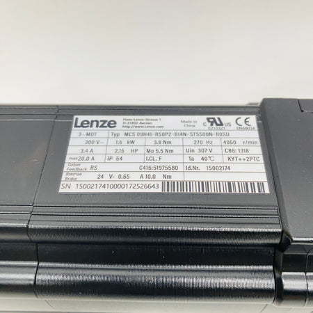 LENZE Motor  MCS09H41-RS0P2-B14N-ST5S00N-R0SU - Rockss Automation