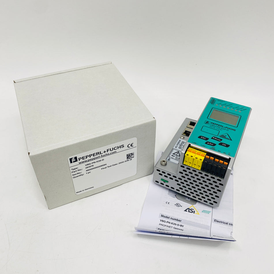 PEPPERL+FUCHS  Module  VBG-PN-K20-D - Rockss Automation